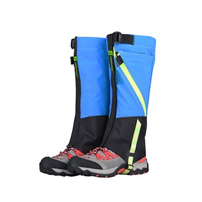 Leg Gaiters, Outdoor Gaiters Snowshoe Gaiters are Lightweight and Breathable, Suitable for Men and Women Camping, Walking, Mountain Climbing, Hiking and Snowshoeing ( Color : Blue , Size : Child size