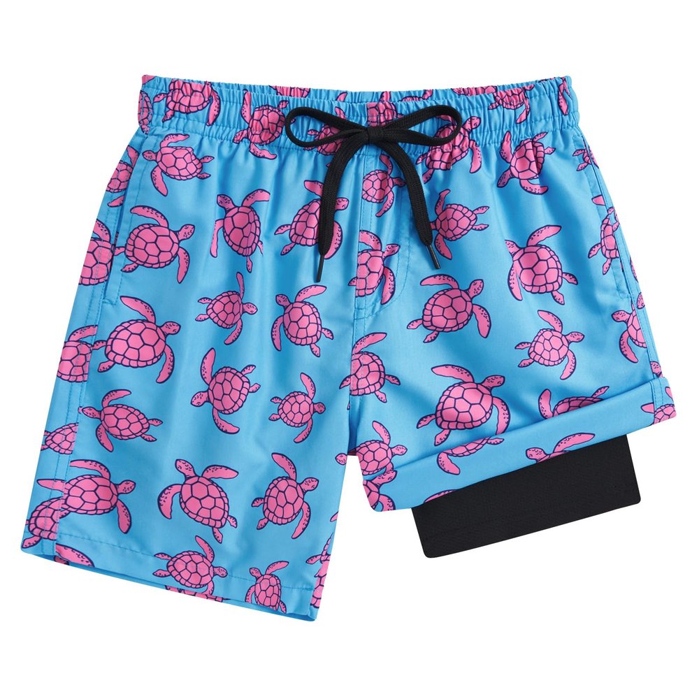 ALISISTER Boys Swim Trunks Size 8 Compression Liner Bathing Suit Swim Shorts Kids Sea Turtle Swimsuit Boxer Briefs