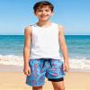 ALISISTER Boys Swim Trunks Size 8 Compression Liner Bathing Suit Swim Shorts Kids Sea Turtle Swimsuit Boxer Briefs view 2