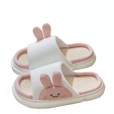 HANDKEI Cartoon frog slippers, women's animal shaped slippers, home slippers, cute indoor and outdoor slippers (white, Adult, Women, 5, Numeric Range, US Footwear Size System, 6, Medium)