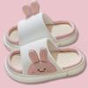 HANDKEI Cartoon frog slippers, women's animal shaped slippers, home slippers, cute indoor and outdoor slippers (white, Adult, Women, 5, Numeric Range, US Footwear Size System, 6, Medium) view 2