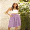 Naggoo Women Skirts for 2025 Summer Loose Midi Skirt with Pocket Violet Purple X-Large view 4