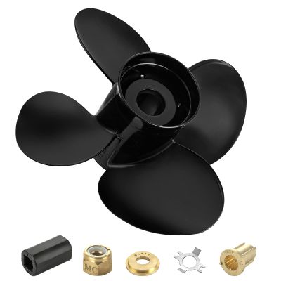 YOUNG PROPS 13 1/4 x 17 (Hub Kits Included) Upgrade Aluminum Boat Propeller for Mercury Engines 40-140HP 2 & 4-Stroke 4 Blades 13.25dia x 17 Pitch Outboard Propeller 15Spline Tooth RH