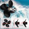 YOUNG PROPS 13 1/4 x 17 (Hub Kits Included) Upgrade Aluminum Boat Propeller for Mercury Engines 40-140HP 2 & 4-Stroke 4 Blades 13.25dia x 17 Pitch Outboard Propeller 15Spline Tooth RH view 3
