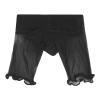 Miutii Sissy Mens Ultra-Thin Breathable Stretchy Briefs Elephant Nose Open Closed Sheath Boxer Shorts Black&Bulge Pouch One Size