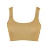 Going Out Tops for Women Sports Bra Camis Racerback Longline Wirefree Y2K Teen Girls Crop Top Gym Activewear Yoga Bra Khaki view 1