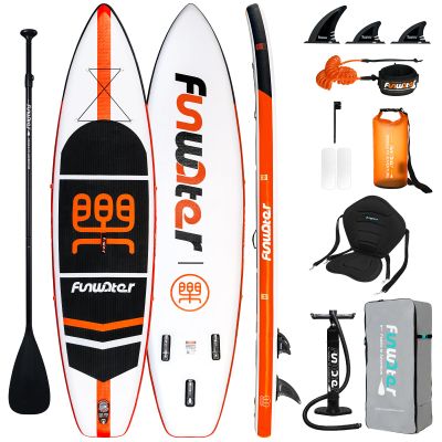FunWater Inflatable Stand Up Paddle Board with Premium SUP Paddleboard Accessories, Anti-Slip EVA Deck, Paddle Boards for Adults & Youth of All Skill Levels