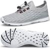 DOUSSPRT Women's Water Shoes Quick Drying Sports Aqua Shoes Light Grey/White Size 8.5 view 1