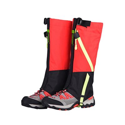 Leg Gaiters, Outdoor Gaiters Snowshoe Gaiters are Lightweight and Breathable, Suitable for Men and Women Camping, Walking, Mountain Climbing, Hiking and Snowshoeing ( Color : Red , Size : Child size )