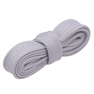 18mm Extro Wide Width Double Layer Laces Sneaker 10 Designs Solid Color Flat Shoes Strings Cord (Color : 135 Light Grey, Size : 100cm)