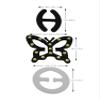 DIVA'S Bra Straps Straps Clips Holders Butterfly Shape With Stone Details - 3 Shapes-2 Clips/Shapes view 2