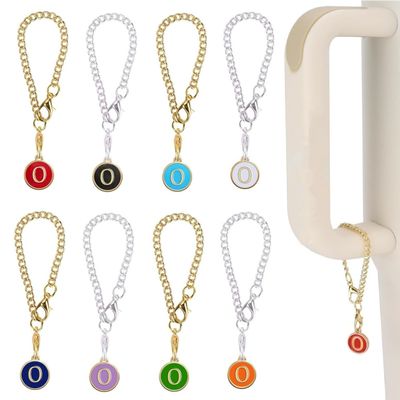 UHOUSE Letter Charm Accessories for Stanley Cup,8PCS Initial Name ID Personalized Handle Charm for Stanley Tumbler/Simple Tumbler (O)