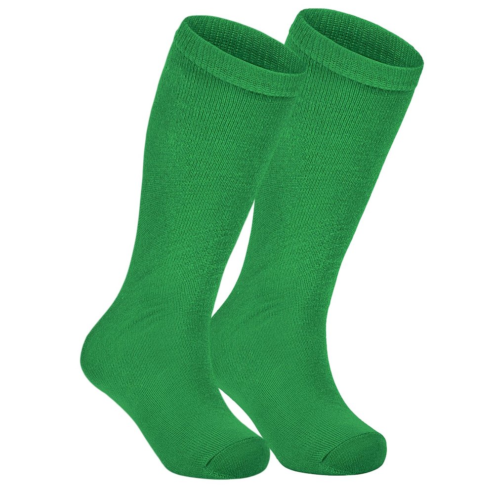 Green Socks for Girls Soccer Socks Youth Socks Cotton Kids Tube Socks Boys Girls Sport Stocking 1 Pair Solid Green 6-9 Years