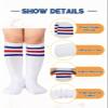 Green Socks for Girls Soccer Socks Youth Socks Cotton Kids Tube Socks Boys Girls Sport Stocking 1 Pair Solid Green 6-9 Years view 4