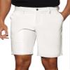 Lars Amadeus Faux Leather Shorts for Men's Hip Hop Motorcycle Biker Party Disco Shorts 34 White view 1
