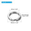 PATIKIL Fishing Split Rings 111LB, 100 Pack Stainless Steel Double Flat Wire Lure Ring 7mm for Jigging Trolling Saltwater Terminal Tackle Connector view 2