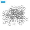 PATIKIL Fishing Split Rings 111LB, 100 Pack Stainless Steel Double Flat Wire Lure Ring 7mm for Jigging Trolling Saltwater Terminal Tackle Connector view 3