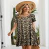 BELAROI Womens Summer Casual Plus Size T Shirt Dress Leopard Loose Swing Tunic Dress Short Sleeve Pockets Beach Sundress with Pockets(2X, Flower30) view 4