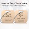 Customized Stainless Steel Luggage Tags: Personalize Your Suitcases, Backpacks, and Bags with Your Text (Rose Gold) view 3