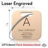 Customized Stainless Steel Luggage Tags: Personalize Your Suitcases, Backpacks, and Bags with Your Text (Rose Gold) view 4
