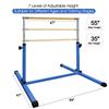 XDEMODA The Latest Model Gymnastics Bar for Kids Ages 3-15 for Home, Anti-Slip, Easy to Assemble, 35 to 55 Adjustable Height Gymnastic Horizontal Bars Equipment (Gym bar, Blue) view 4