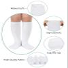 Century Star Toddler Soccer Socks for Girls Boys Baseball Socks Youth Softball Sock Kids Breathable Athletic Socks for Sports 2 Pair Black White & Rose White 3-6 Years view 4