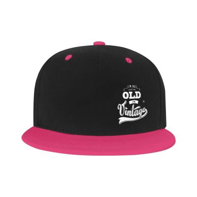 Unisex I'm Not Old I'm Vintage Stylish Hip-Hop Baseball Cap Adjustable Pink