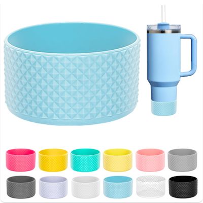 Silicone Bottom for Stanley Cup, Protective Silicone Boot for Stanley & Hydro Flask Water Bottle 12-24oz, Anti Slip Bottom Cover Bumper for Water Sport Bottles