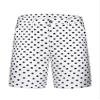 Lars Amadeus White Polka Dots Shorts for Men's Polka Dots Summer Above Knee Pattern Shorts 36 White view 3