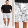 Lars Amadeus White Polka Dots Shorts for Men's Polka Dots Summer Above Knee Pattern Shorts 36 White view 4