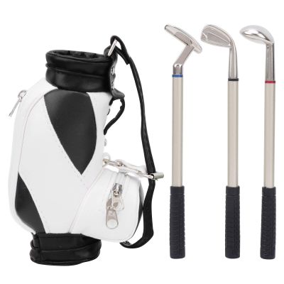 Gavigain Golfs Pen Holder for Men,Mini Golfs Pens Holder Desk Decoration Golfs Accessories Office Desk Decor for Coworkers Golfer Friends Fans (Black White)