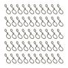 PATIKIL 0.43" x 0.1" Fly Fishing Snaps, 150 Pack Stainless Steel Quick Change No Knot Fast Snap Lure Connector for Jigs Lures Fishing Clips Freshwater Saltwater, Black view 1