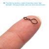 PATIKIL 0.43" x 0.1" Fly Fishing Snaps, 150 Pack Stainless Steel Quick Change No Knot Fast Snap Lure Connector for Jigs Lures Fishing Clips Freshwater Saltwater, Black view 4