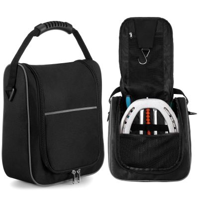 Abbylike Compact Horseshoe Carrying Bag 11 x 10.5 x 4 Inch Horseshoe Set Bag Tournament Quality Carrying Storage Case for Outdoor Lawn Game Outside Game, Forged Steel Horseshoes Storage