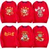 2024 New Year Shirt for Boys Girls Dragon Printed Long Sleeve Oversized Crewneck Sweatshirts Loose Fit (E, 3-4 Years) view 4