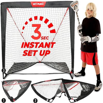 Portable Easy Fold-Up Lacrosse Goal, 4' x 4'