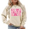 ESIKAH In My Bestie Era Sweatshirt Funny Best Friend Sweater Bestie Shirts Gifts Women Casual Crewneck Graphic Pullover Tops Beige view 1