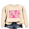 ESIKAH In My Bestie Era Sweatshirt Funny Best Friend Sweater Bestie Shirts Gifts Women Casual Crewneck Graphic Pullover Tops Beige view 2