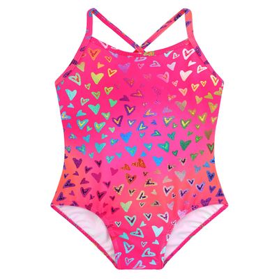Toddler Swimsuit Girl Red Heart One Piece UPF 50+ Sun Protection Bathing Suits Summer Quick Dry Beach Swimwear 3t 2t Swimsuit Girl
