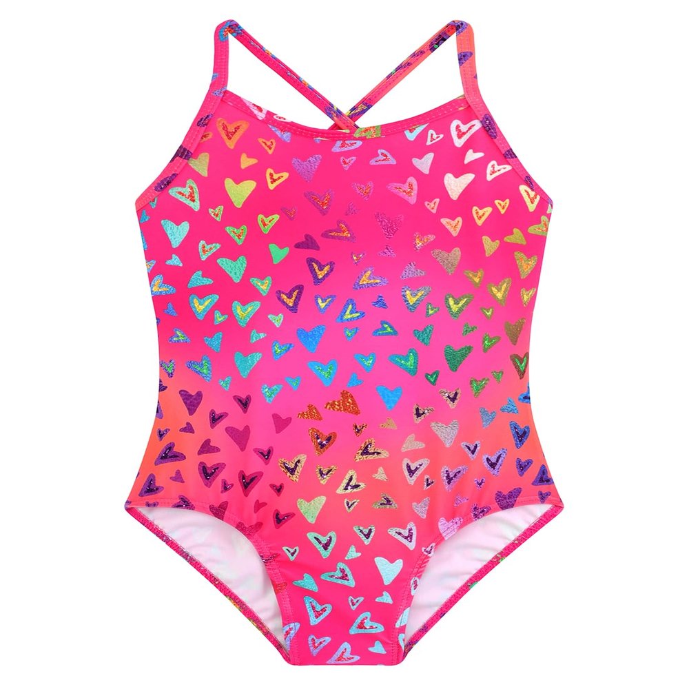 Toddler Swimsuit Girl Red Heart One Piece UPF 50+ Sun Protection Bathing Suits Summer Quick Dry Beach Swimwear 3t 2t Swimsuit Girl