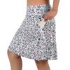 ANIVIVO Women's Skorts Skirts 20" Knee Length,Tennis Golf Pickleball Sports Skirts with High Waisted Zipper Pockets(Colorful Flower,M) view 1