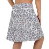 ANIVIVO Women's Skorts Skirts 20" Knee Length,Tennis Golf Pickleball Sports Skirts with High Waisted Zipper Pockets(Colorful Flower,M) view 3