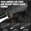 ZBULAR 1650 Lumens Strobe Function,Light Laser Combo Compatible with M-Lok Rail Surface, Tactical Flashlight and Laser Sight,High Real Lumen,USB-C Rechargeable IIIA Class Laser Power Output 5mW view 2