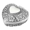 Roedax Jewelry Box Heart Shape Jewelry Box Vintage Antique Jewelry Case Silver Jewelry Storage Box Classic Woemn Jewelry Organizer Box exquisite view 1
