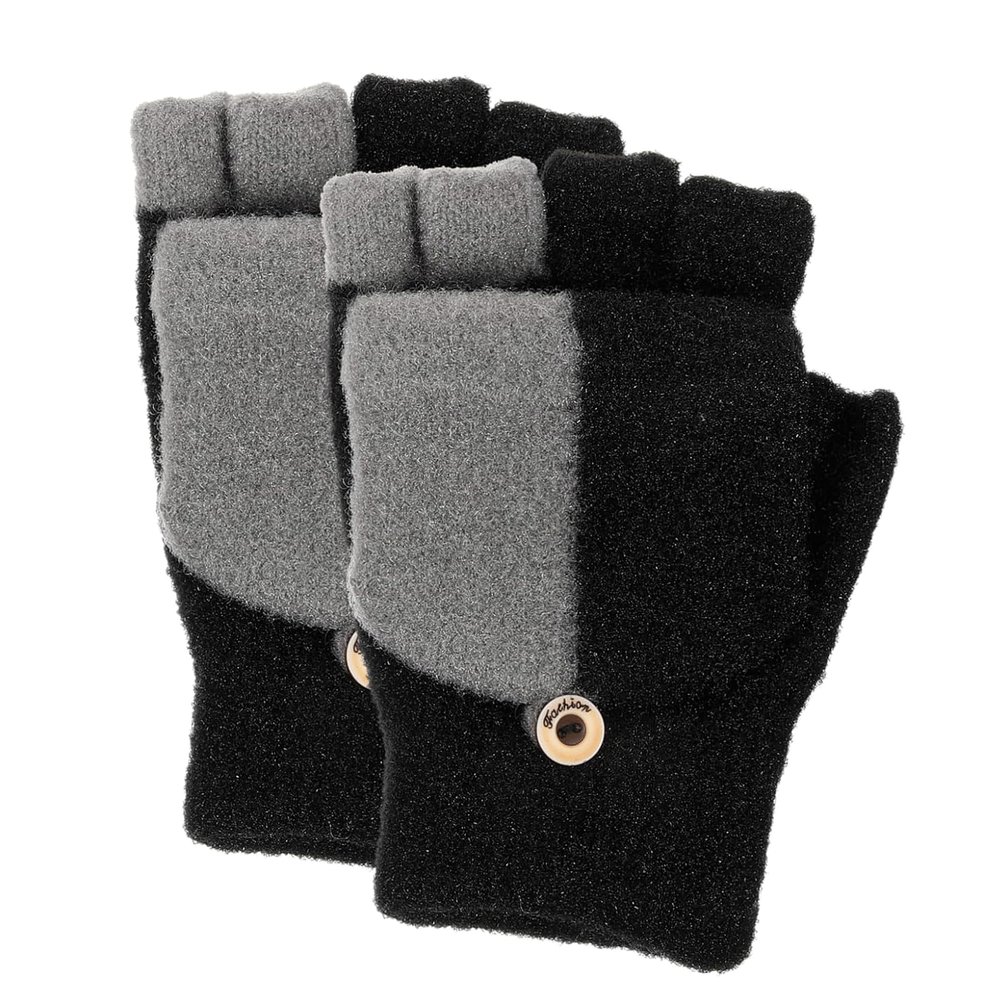 BKEKM Thermal Glove1 Pair Knit Gloves Wool Gloves Fingerless Gloves Cycling Gloves Winter Fingerless Clamshell Winter Gloves