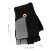 BKEKM Thermal Glove1 Pair Knit Gloves Wool Gloves Fingerless Gloves Cycling Gloves Winter Fingerless Clamshell Winter Gloves view 3
