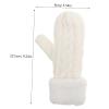 BKEKM Mittens Gloves 1 Pair Gloves White Women's Keep Warm Knitted Cotton Outdoor Warm Gloves Winter Gloves Elegant Cycling Gloves view 2