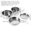 Gavigain Camping Cookware Set, 4Pcs Stainless Steel Cookware Set for Camping Picnic Outdoor, Portable Pan Pot Plate Tableware view 4