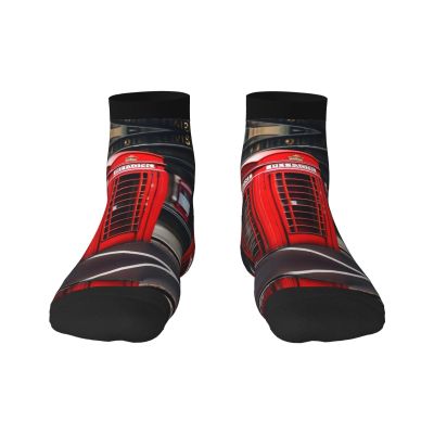ZISHAK Red Phone Booth London Street Adult Sports Socks,No-Heel Casual Socks,Sailor Socks For Comfort And Style