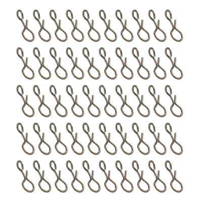PATIKIL 0.4" x 0.1" Fly Fishing Snaps, 150 Pack Stainless Steel Quick Change No Knot Fast Snap Lure Connector for Jigs Lures Fishing Clips Freshwater Saltwater, Black